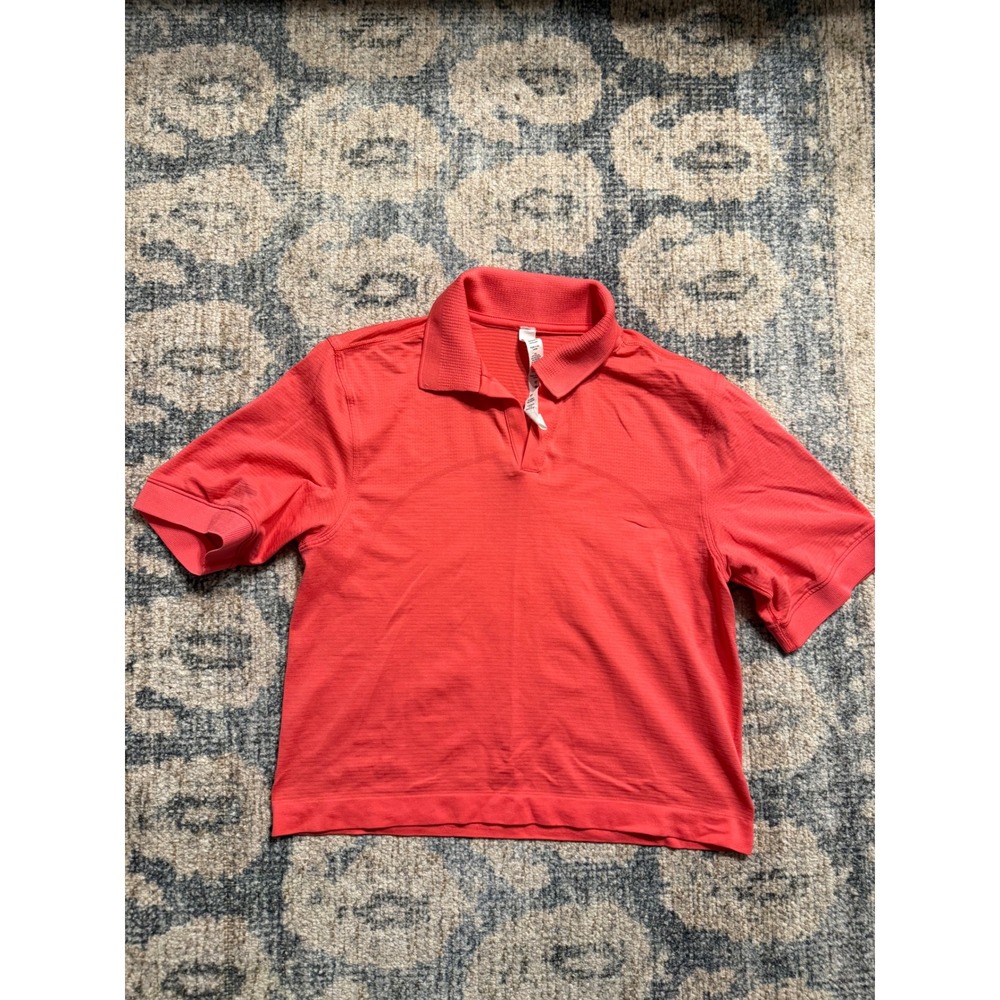 Lululemon Swiftly Tech Relaxed Fit Polo Size 4 Hot Heat NWOT